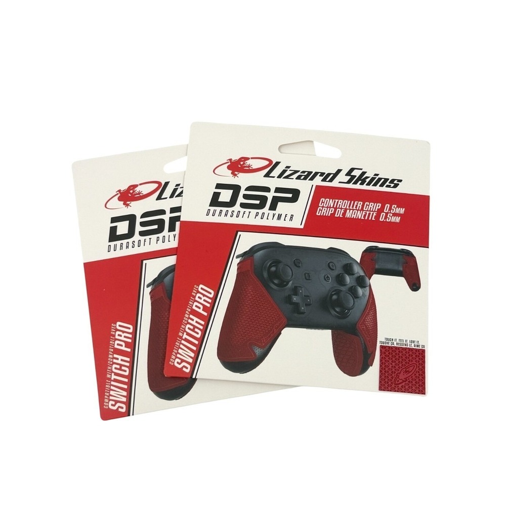 2 Pack Lizard Skins DSP Controller‎ Grip Switch Pro Crimson Red 0.5mm NEW